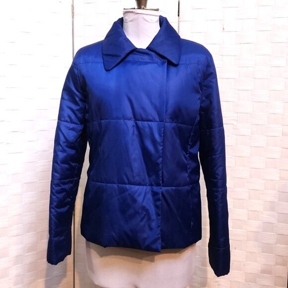 Brilliant Blue Lightweight Puffer Jacket by Simply Vera Vera Wang - Size XS - Picture 2 of 10
